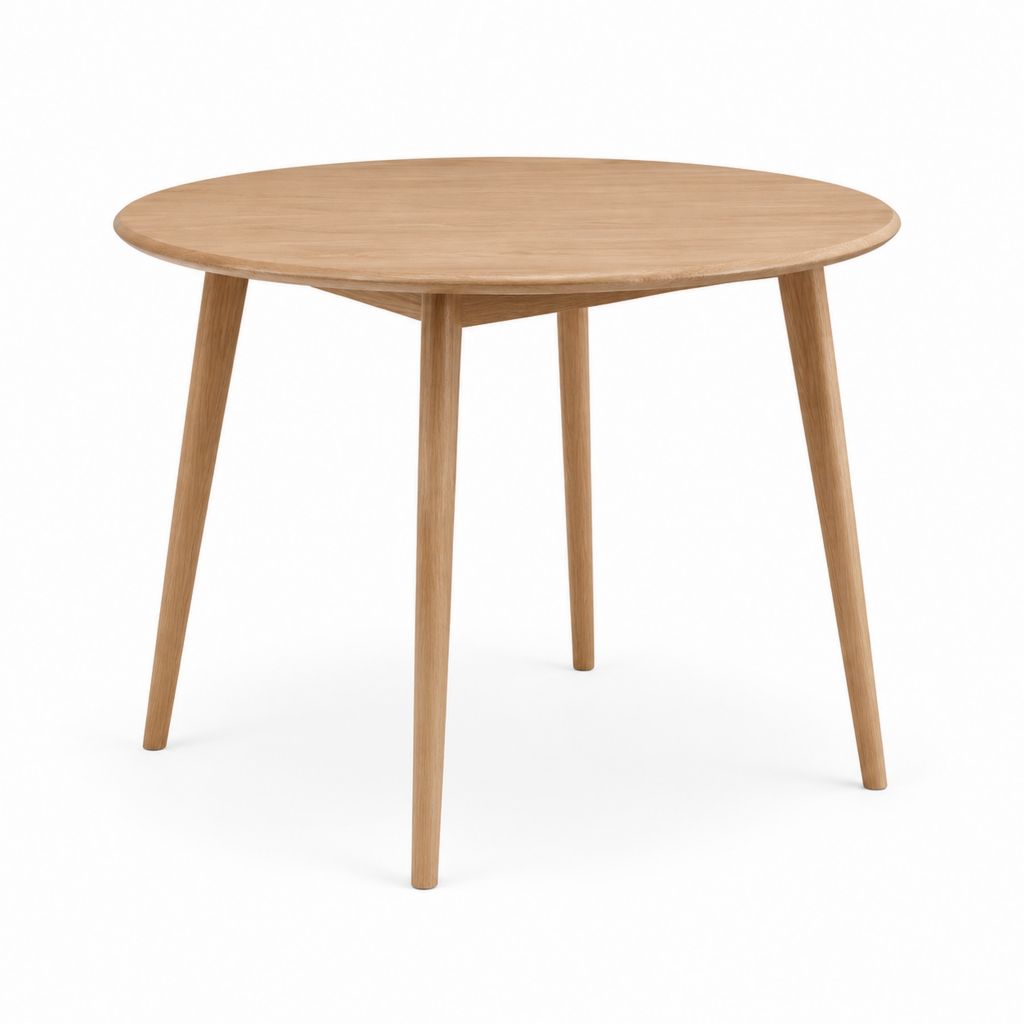 Esstisch rund Natur Eichenholz Ø 100 cm Höhe 75 cm