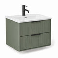 Waschtischunterschrank mit Waschbecken Grün MDF rechteckig 60 x 46 x 50 cm