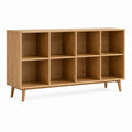 Bücherregal mit 8 Fächern in Eiche-Optik aus MDF 160 x 40 x 90 cm