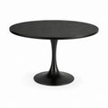 Esstisch Schwarz MDF Stahl rund Ø 100 cm Höhe 73 cm