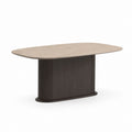 Esstisch Beige Keramik MDF Oval 180 x 90 x 75 cm