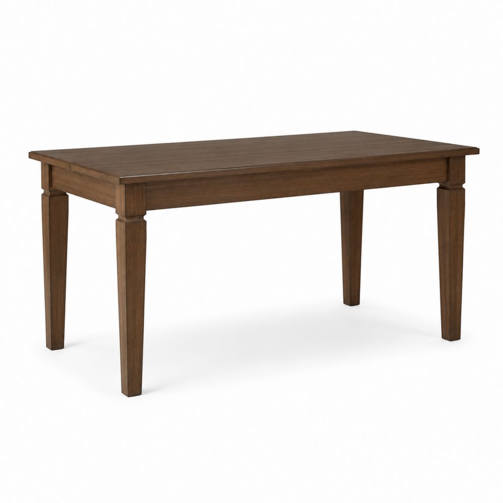 Esstisch Nussbaumfarben aus MDF und Massivholz rechteckig 120 x 80 x 75 cm